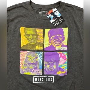 Universal Studios City Monsters Frankenstein T-Shirt Pop Art Tee NWT Size Medium